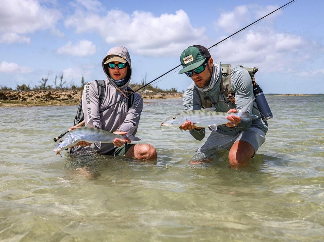 Bonefish angler and guide