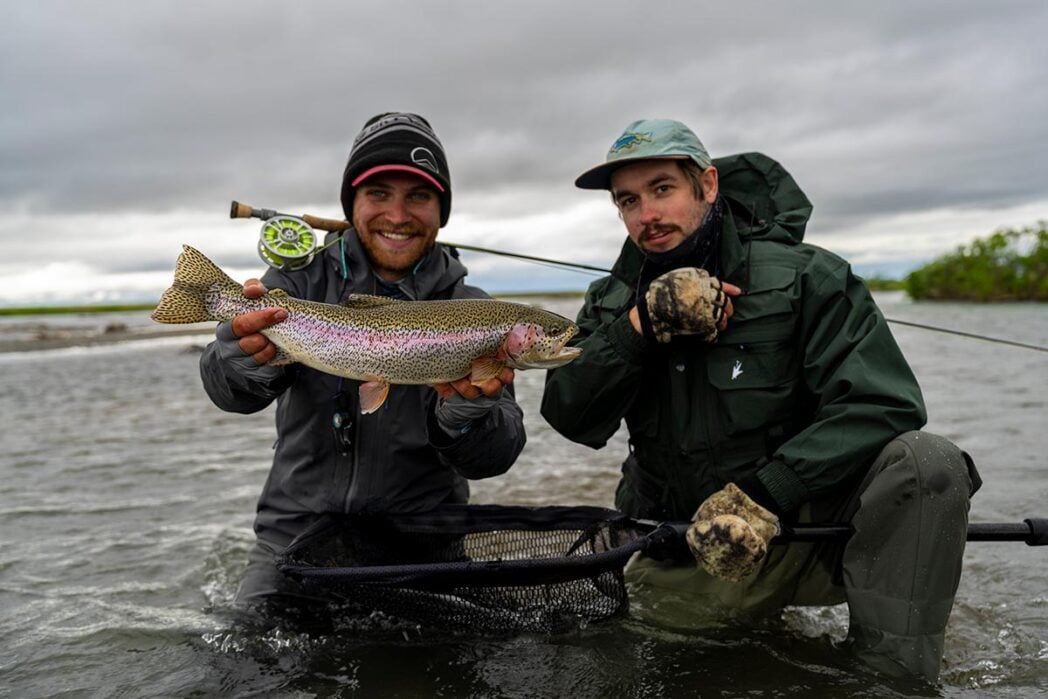 Rainbow trout fly fishing, Alaska