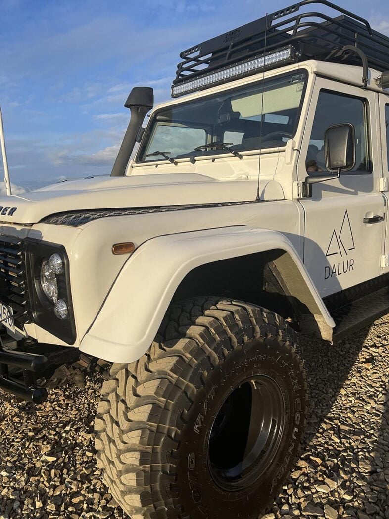 Icelandic offroad vehicle with large tyres