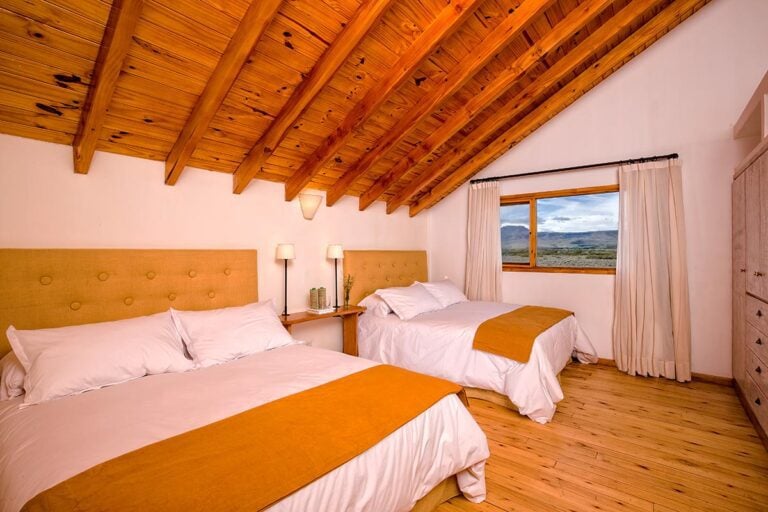 Double bedroom Northern Patagonia Lodge