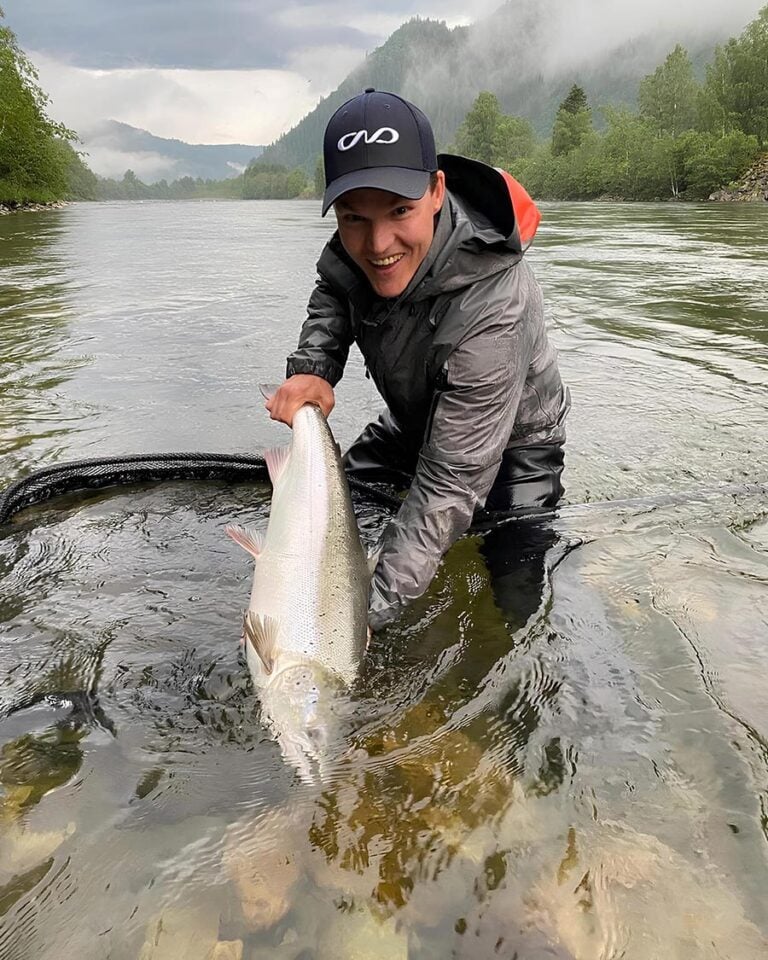 Salmon caught on Gaula River