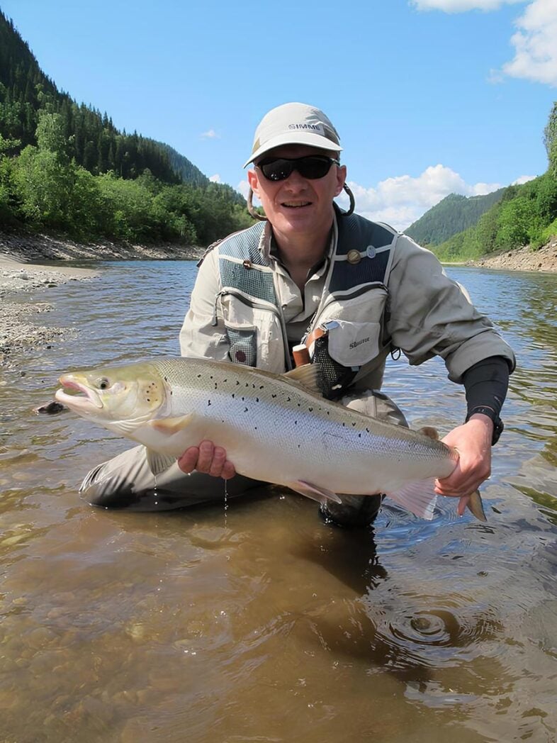 Salmon caught on the Gaula River