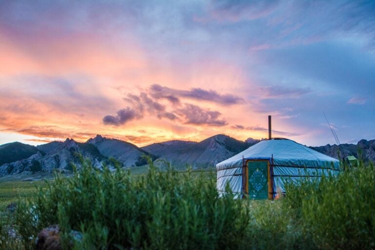 Mongolian Yurt fishing camp