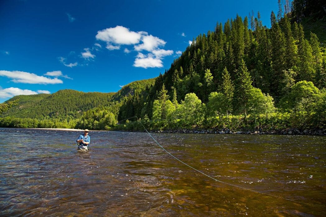 Spey casting salmon river Norway