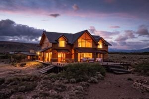 Chime Lodge in Patagonia from outside