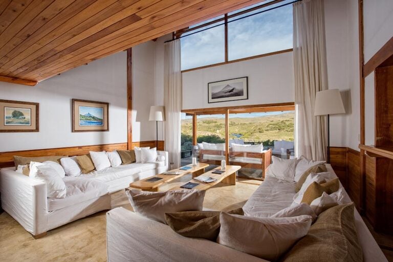 Large open lounge Northern Patagonia Lodge