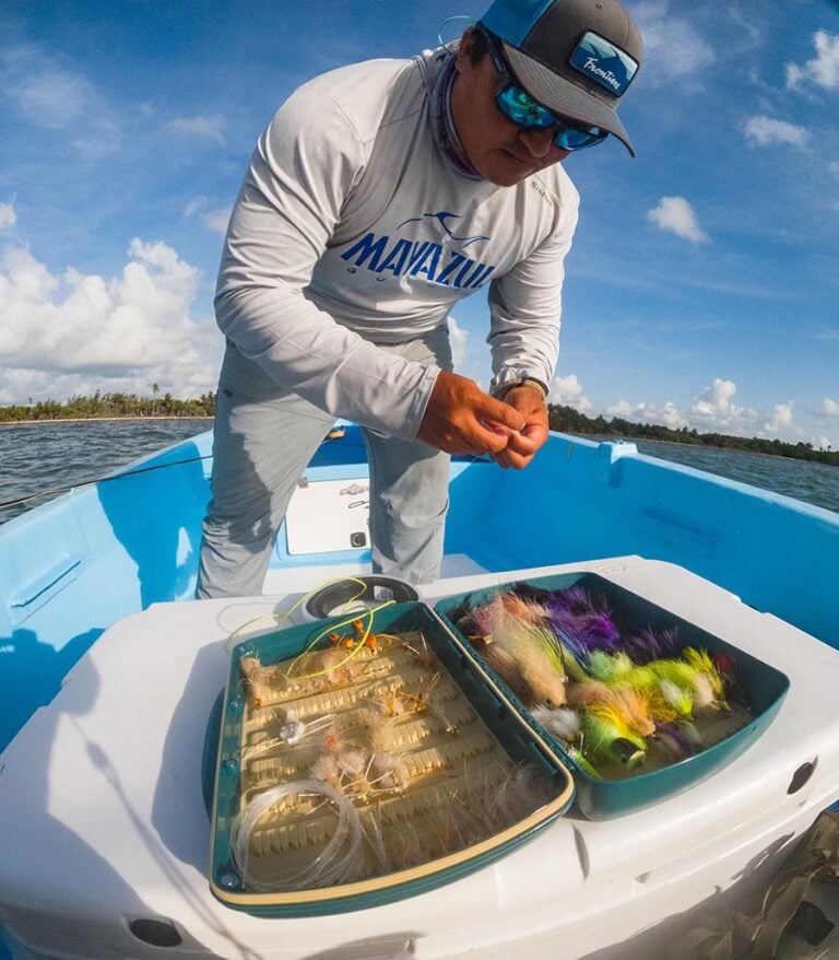 Selecting fishing flies for permit