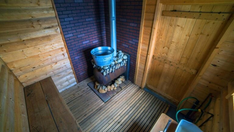 Sauna at Rapid Camps Lodge, Alaska