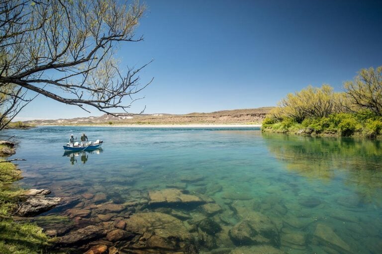 Sight fishing from boat in Argentina