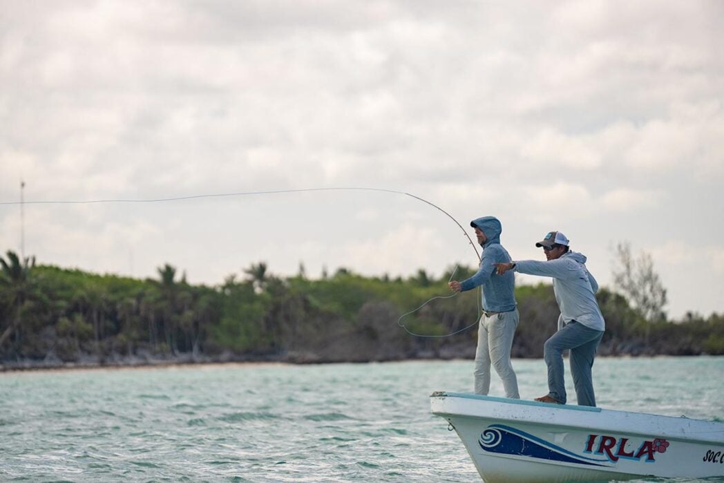 Sight fishing for permit in Mexico