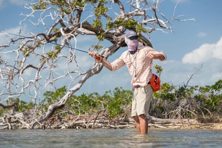 Fly fishing for bonefish Bahamas