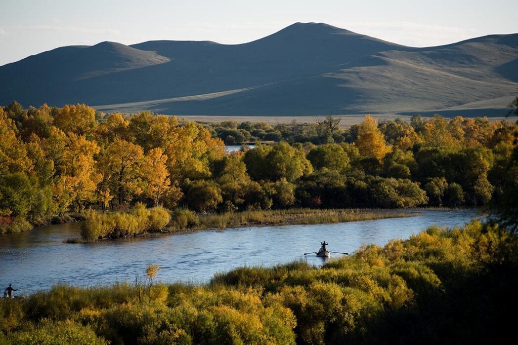 River fishing Mongolia