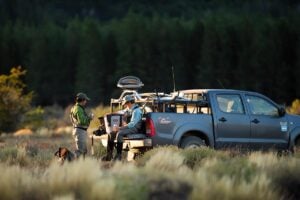 Patagonia River Guides with offroad vehicle