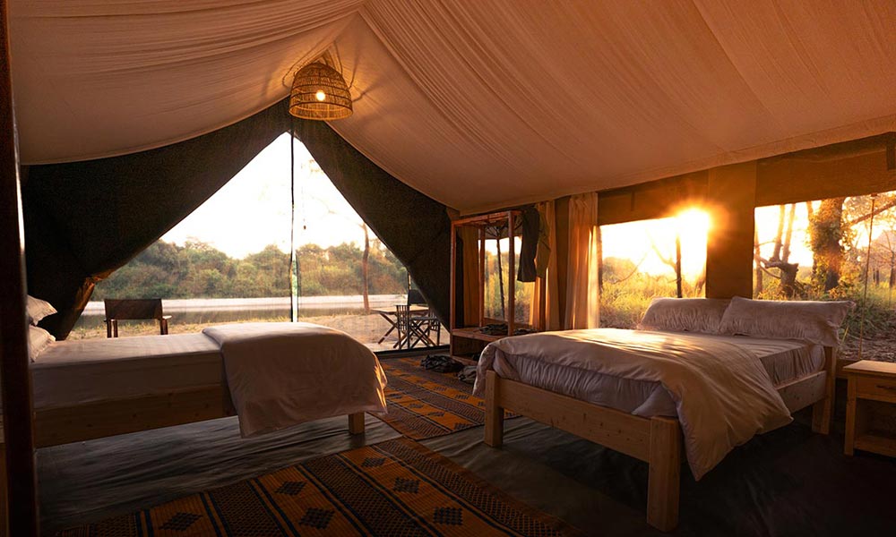 Fishing camps offering luxury tented experience with real beds