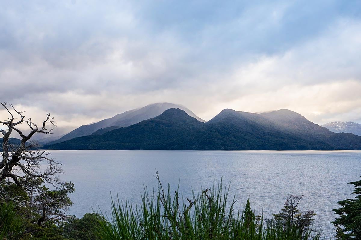 Mountain lake landscape in Rio Negro Argentina
