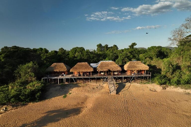 Wooden huts in Amazon on stilts - Kendjam Lodge